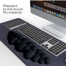 CloudWrist Black Memory Foam Wrist Rest by Kokovolta - Crafted with pleasant-to-touch PU material for a luxurious typing experience, ensuring long-lasting comfort.