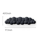 CloudWrist Black Memory Foam Wrist Rest by Kokovolta - Featuring dimensions of 4.3 inches in height and 17 inches in length, designed for ergonomic support.
