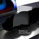 CloudWrist Black Memory Foam Wrist Rest by Kokovolta - A stable wrist support on any surface, enhancing productivity and comfort during work or gaming sessions.