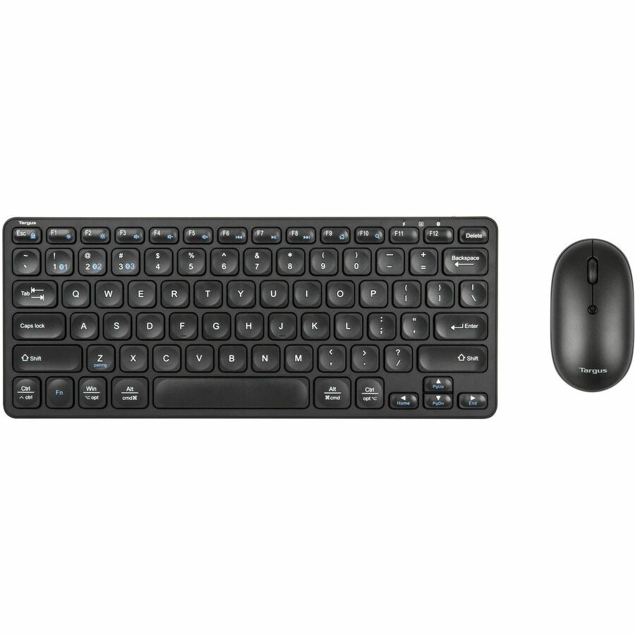 Targus Compact Multi-Device Bluetooth Antimicrobial Keyboard & Mouse Bundle - Slim, Wireless, Dual-Mode