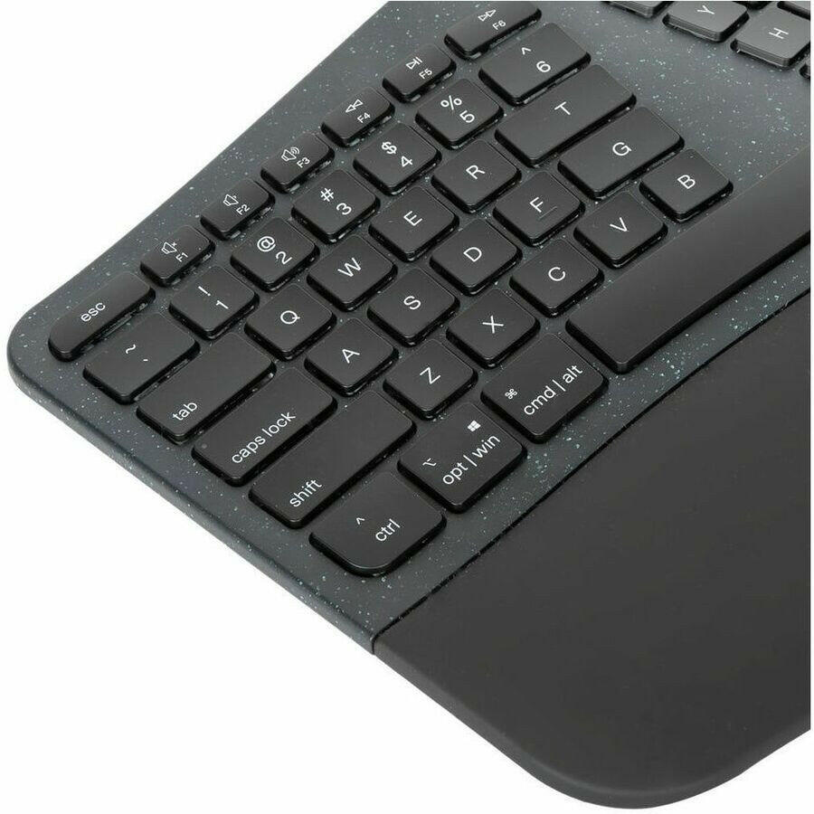 Targus EcoSmart Ergonomic Keyboard - Full-Size, 85% Recycled Materials, Bluetooth, Multi-Device Connectivity