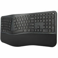 Targus EcoSmart Ergonomic Keyboard - Full-Size, 85% Recycled Materials, Bluetooth, Multi-Device Connectivity