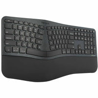 Targus EcoSmart Ergonomic Keyboard - Full-Size, 85% Recycled Materials, Bluetooth, Multi-Device Connectivity