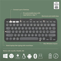 Logitech Pebble 2 Combo - Wireless Keyboard & Mouse, Logi Bolt, Quiet & Eco-Friendly Design