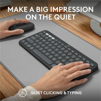 Logitech Pebble 2 Combo - Wireless Keyboard & Mouse, Logi Bolt, Quiet & Eco-Friendly Design