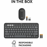 Logitech Pebble 2 Combo - Wireless Keyboard & Mouse, Logi Bolt, Quiet & Eco-Friendly Design