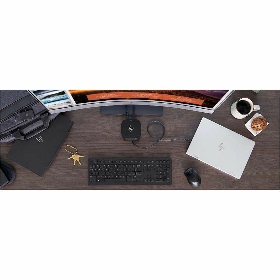 HP 150 Wired Mouse and Keyboard Set - Plug and Play, Ergonomic Design, Quiet Operation