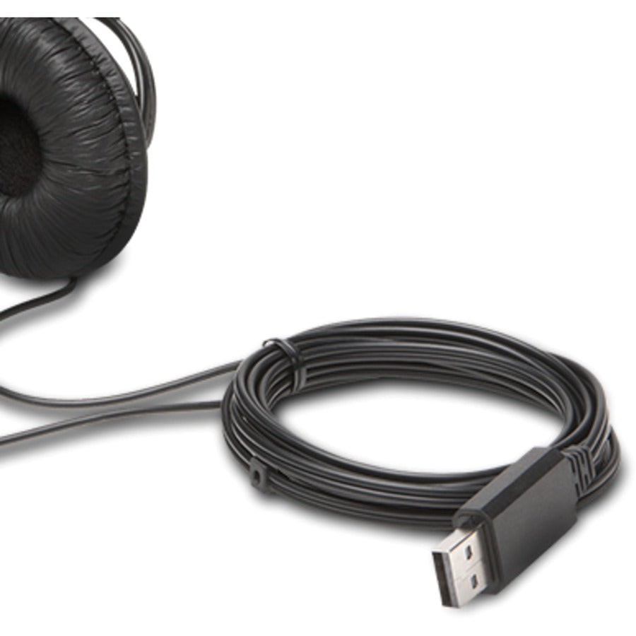 Kensington Classic USB Headphones - 40mm Drivers, Comfort Design, 6FT Cord, Safe Listening Limit
