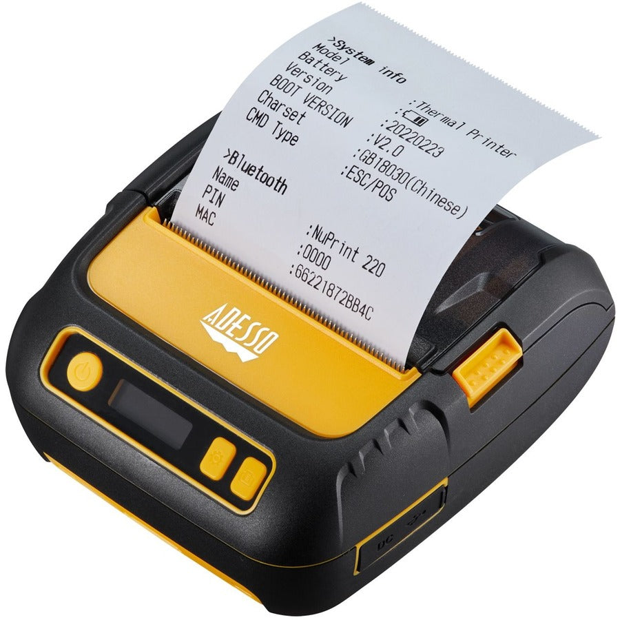 Adesso NuPrint 320B Portable Bluetooth Receipt Printer - 3" Thermal POS with Barcode Support