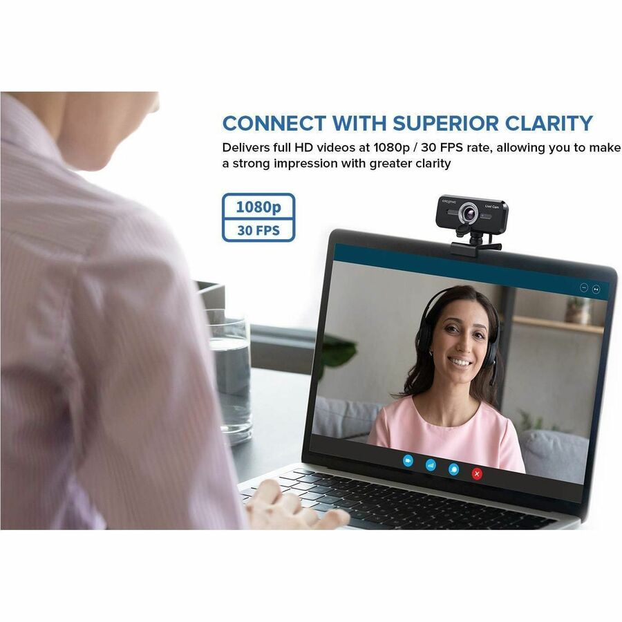 Creative Live! Cam Sync 1080P Webcam with SmartComms Kit, Dual Mics, and Noise Clean-Out