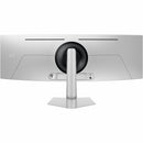 Back view of the Samsung Odyssey G9 49" DQHD OLED Gaming Monitor, featuring a modern design and connectivity options that enhance your gaming setup.