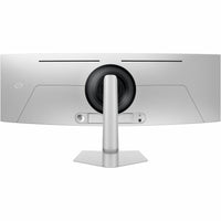 Back view of the Samsung Odyssey G9 49" DQHD OLED Gaming Monitor, featuring a modern design and connectivity options that enhance your gaming setup.