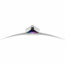 Top view of the Samsung Odyssey G9 49" DQHD OLED Gaming Monitor emphasizing its elegant curve and stylish RGB feature.