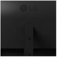 LG 27BA550B 27" FHD IPS Monitor showcasing the sleek back design with the LG logo, emphasizing its modern aesthetic and ergonomic features.