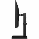 A side profile of the LG 27BA550B 27 FHD IPS Monitor, emphasizing its ergonomic design features including height adjustment and sleek profile.