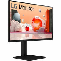 LG 27BA550B 27" FHD IPS Monitor showcasing vibrant colors and sleek design, featuring 100Hz refresh rate, ergonomic stand for comfortable viewing, and built-in speakers for enhanced multimedia experience.
