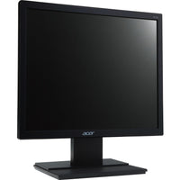 Acer V176L 17 Inch LED LCD Monitor showcasing its sleek black design with a square screen, ideal for vibrant visuals and efficient display solutions.