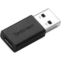 Asus ZenScreen MB16AC USB Type-A to USB-C adapter, ensuring versatile connections for the portable monitor.