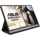 Asus ZenScreen MB16AC 15.6" Full HD Portable Monitor displayed in a stylish setting, showcasing its lightweight and sleek design. Perfect for boosting productivity on the go.