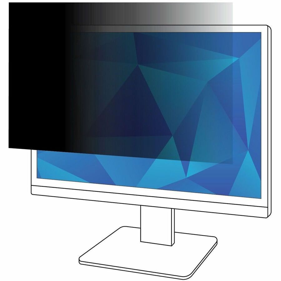 3M 17In Privacy Filter PF170C4B - Matte Black, Reduces Glare & Blue Light, 60-Degree Privacy