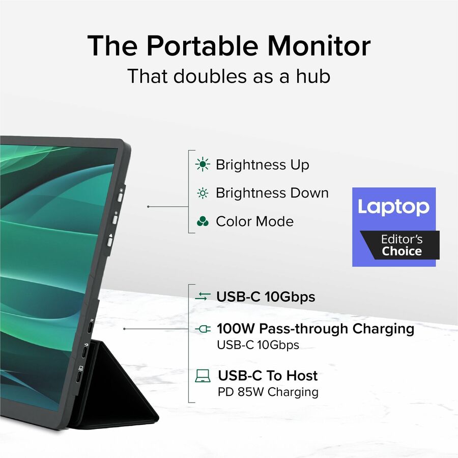 Plugable Portable USB-C Monitor 15.6" & Tablet Stand Bundle - Maximize Mobility & Productivity