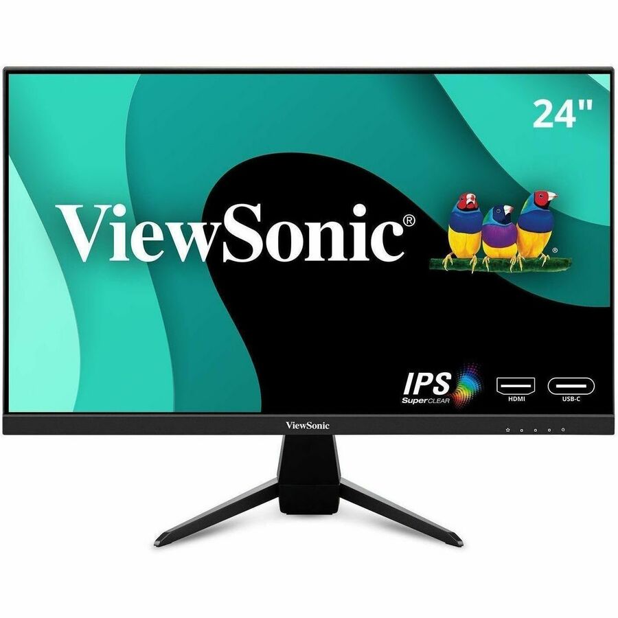ViewSonic VX2467U 24" Full HD IPS Monitor with USB-C, 65W Charging, 75Hz Refresh Rate