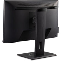 Back view of ViewSonic VG2240 22 Inch FHD Monitor highlighting ergonomic stand design for improved workspace comfort.