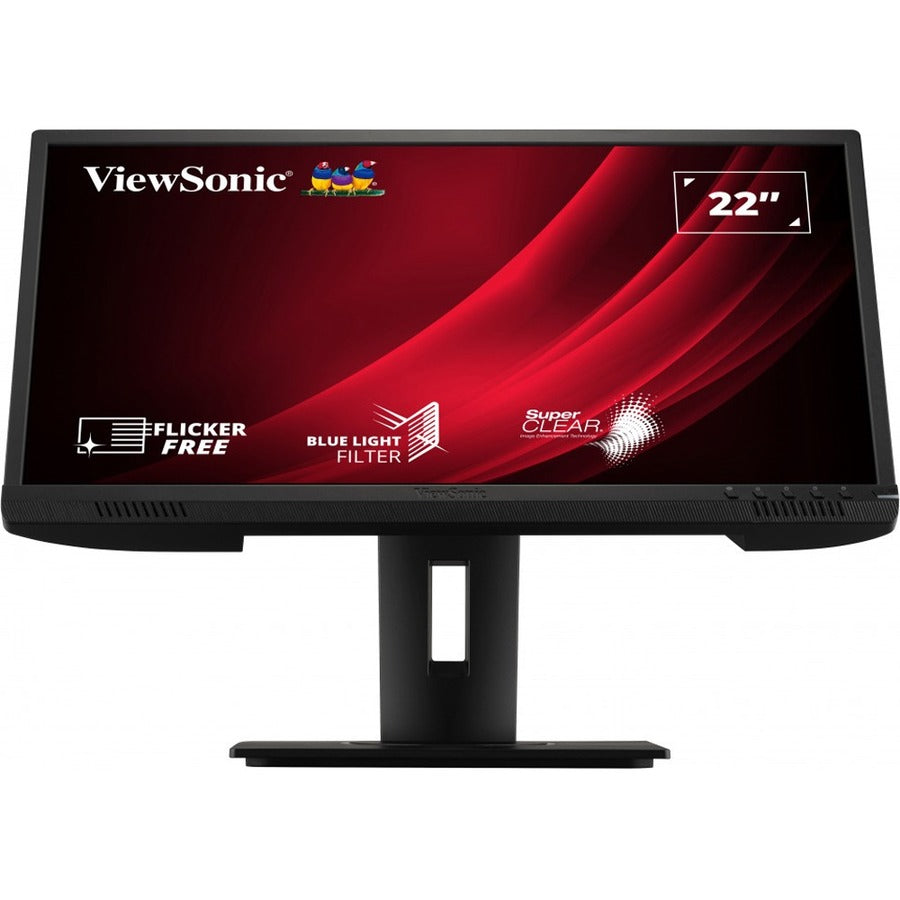 ViewSonic VG2240 22 Inch FHD Monitor front view showcasing vibrant display and ergonomic design.