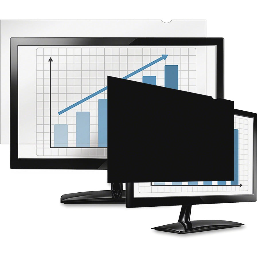 Fellowes 21.5" PrivaScreen Filter - Black Privacy Screen for Monitors, Anti-Glare & Easy Install