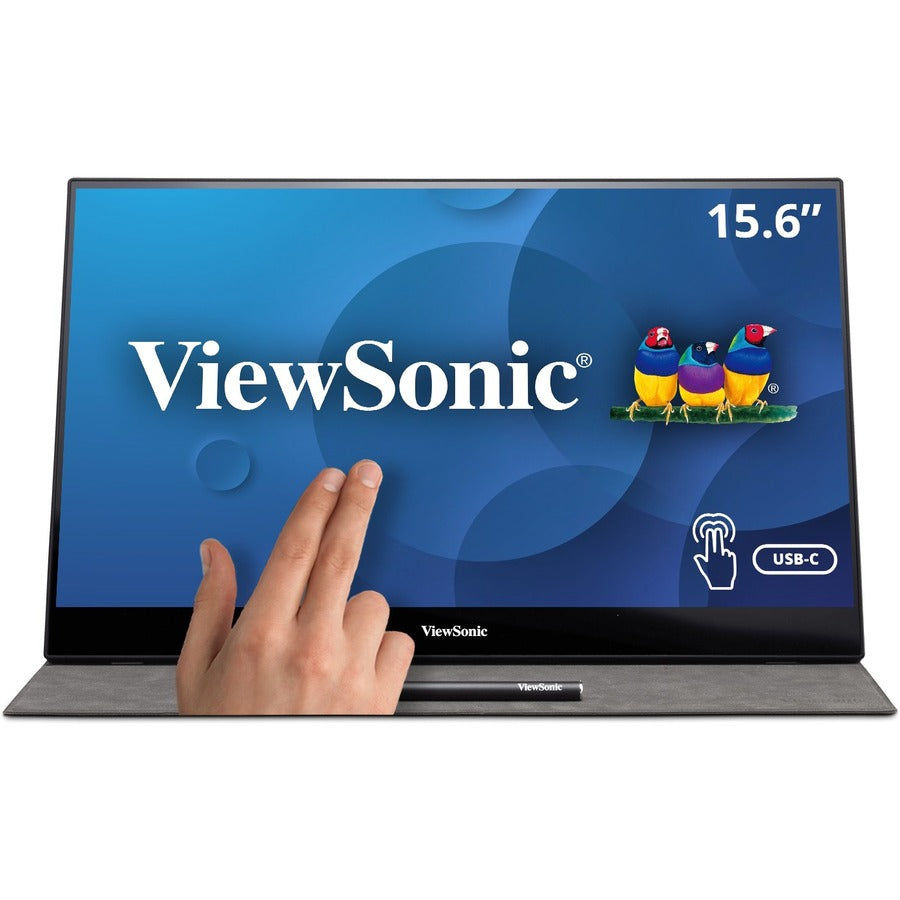 ViewSonic TD1655 15.6" Full HD Portable Touch Monitor - 10-Point Touchscreen, USB-C Connectivity