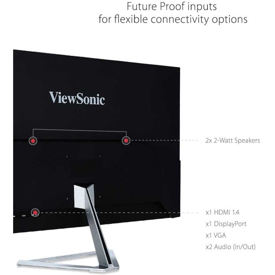 ViewSonic VX3276-MHD 32 Inch Full HD IPS Monitor - Ultra-Slim Bezel, HDMI & DP, Flicker-Free