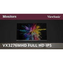 ViewSonic VX3276-MHD 32 Inch Full HD IPS Monitor - Ultra-Slim Bezel, HDMI & DP, Flicker-Free