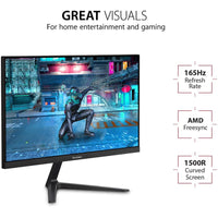 ViewSonic VX2418C 24" Curved 1080p Gaming Monitor | 180Hz Refresh Rate & 1ms Response Time