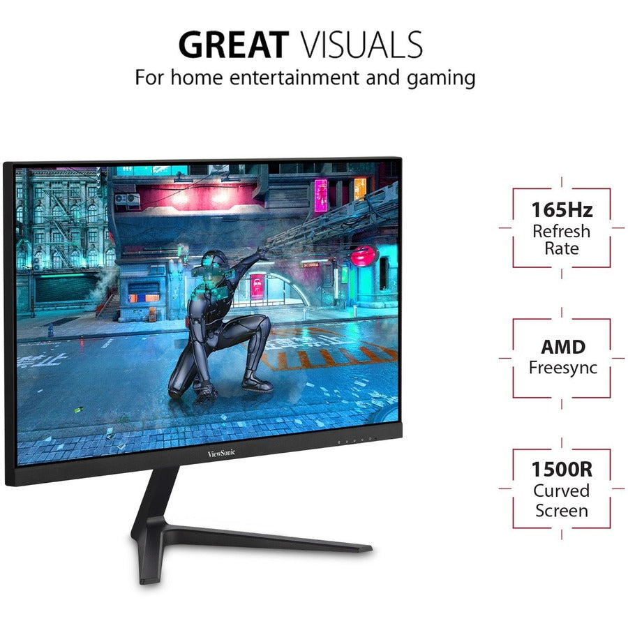 ViewSonic VX2418C 24" Curved 1080p Gaming Monitor | 180Hz Refresh Rate & 1ms Response Time