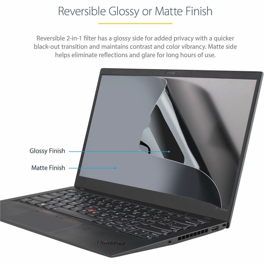 StarTech 14" Laptop Privacy Screen - Antiglare Shield, Blue Light Reduction, Reversible Design