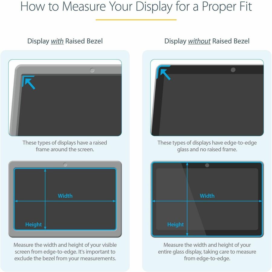 StarTech 14" Laptop Privacy Screen - Antiglare Shield, Blue Light Reduction, Reversible Design