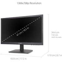 ViewSonic VA1903H 19" Widescreen Monitor 1366x768, 5ms Response, HDMI, Eye Comfort Features