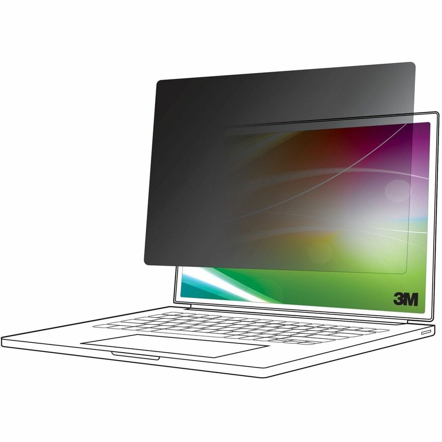 3M Bright Screen Privacy Filter 13.3" Laptop - 85% Brightness, Nanolouver Technology, Touch Compatible