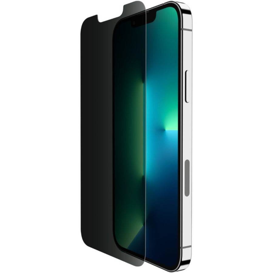 Belkin ScreenForce Privacy Tempered Glass Protector for iPhone - Full-Screen Coverage, Antimicrobial, 9H Hardness