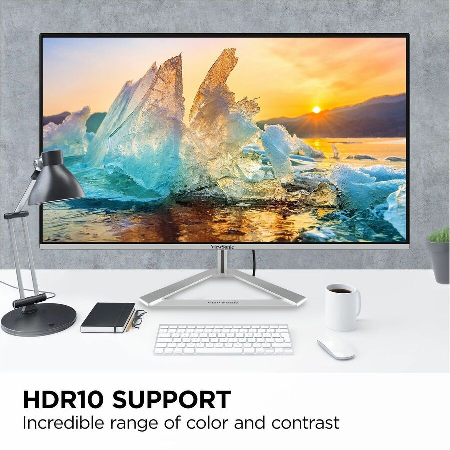 ViewSonic VX2776 27-Inch 4K UHD IPS Monitor with USB-C and HDR10 Support, Stylish Frameless Design