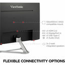 ViewSonic VX2776 27-Inch 4K UHD IPS Monitor with USB-C and HDR10 Support, Stylish Frameless Design