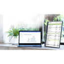 ASUS ZenScreen MB16ACV 15.6" Portable Full HD IPS Monitor set against a bright window, demonstrating its ideal use for multitasking and work efficiency.