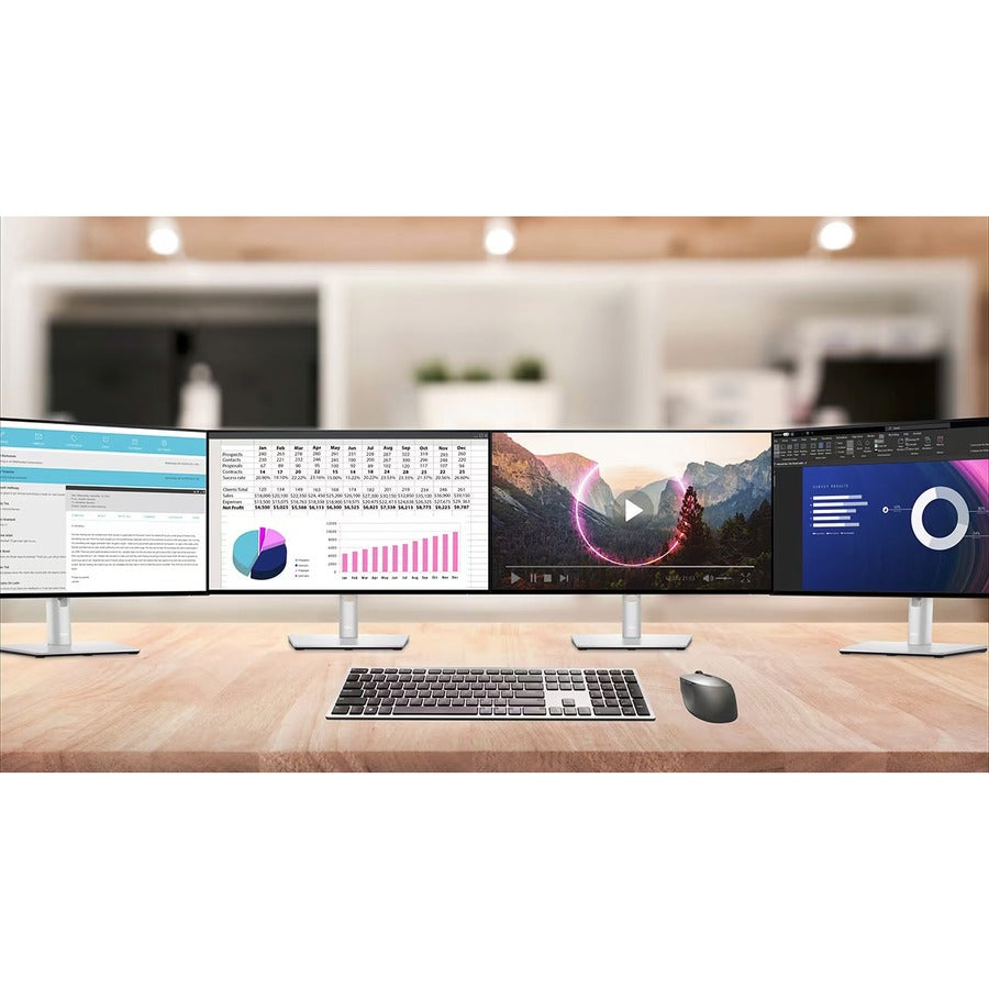 Dell U4323QE 43" 4K UHD Monitor | 16:9 | Quadruple View | Seamless Multi-PC Connectivity | Silver