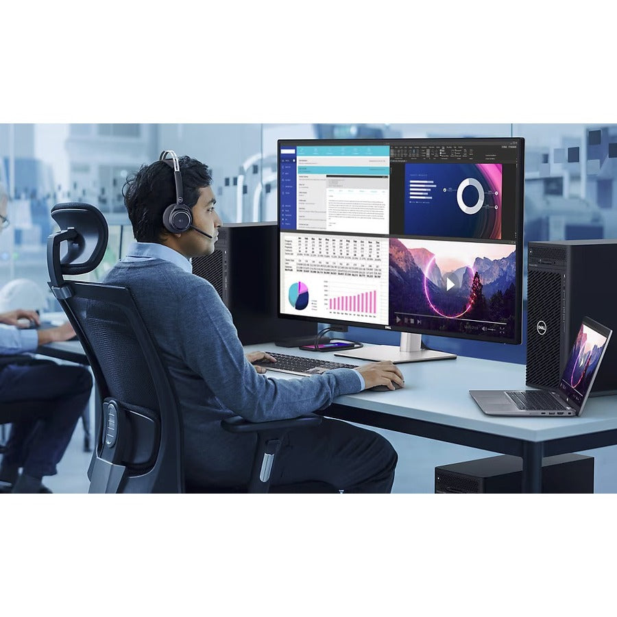 Dell U4323QE 43" 4K UHD Monitor | 16:9 | Quadruple View | Seamless Multi-PC Connectivity | Silver