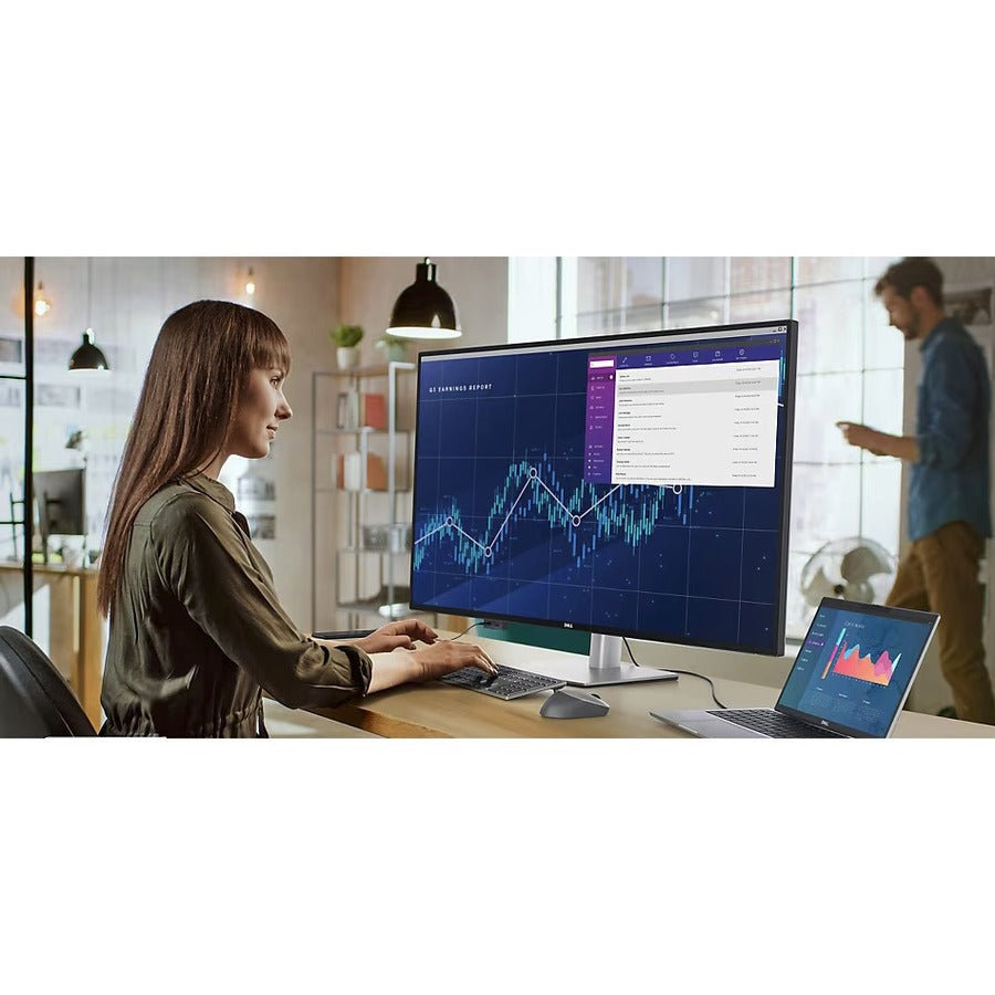 Dell U4323QE 43" 4K UHD Monitor | 16:9 | Quadruple View | Seamless Multi-PC Connectivity | Silver