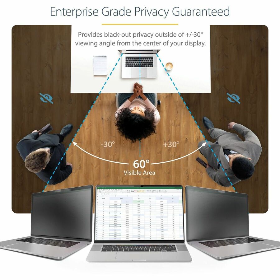 StarTech 14" MacBook Pro Privacy Screen - Reversible Matte & Glossy Filter, Blue Light Reduction