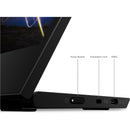 Lenovo ThinkVision M15 Portable 15.6" FHD Monitor - Lightweight, USB-C Power Pass Through, Slim Design