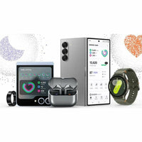 Samsung Galaxy Watch 7 1.3" Super AMOLED Smart Watch featured alongside other Samsung devices, illustrating seamless connectivity and health monitoring capabilities.
