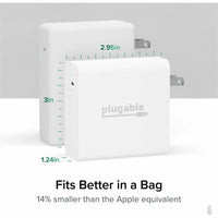 Plugable 140W GaN USB-C Charger - Fast Charging Power Delivery 3.1 for Laptops, Tablets, & Phones