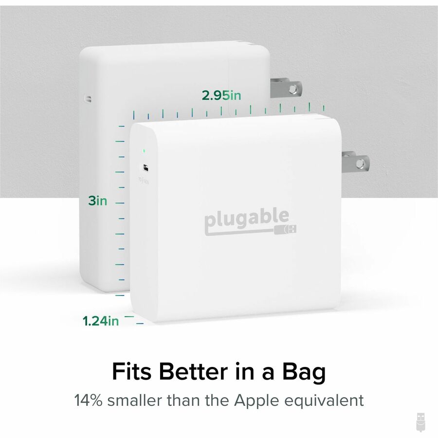 Plugable 140W GaN USB-C Charger - Fast Charging Power Delivery 3.1 for Laptops, Tablets, & Phones